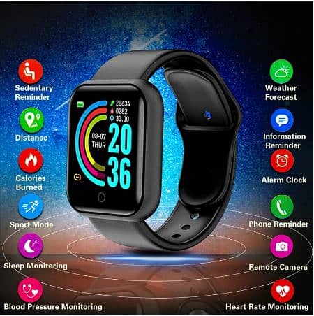 D20 Ultra Smart Watch Heart Rate Blood Pressure Oxygen Reloj Intellige 1