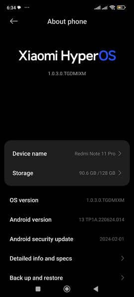 xiaomi Redmi note 11 pro with box and charger 9