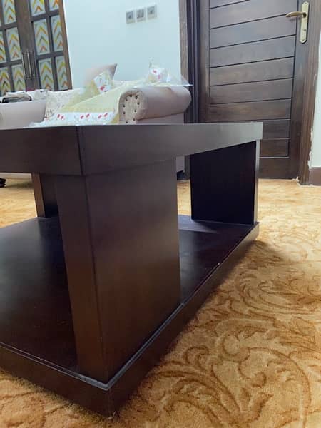 Wooden Center Tables with Glass Top (wooden base) 3 pieces 2