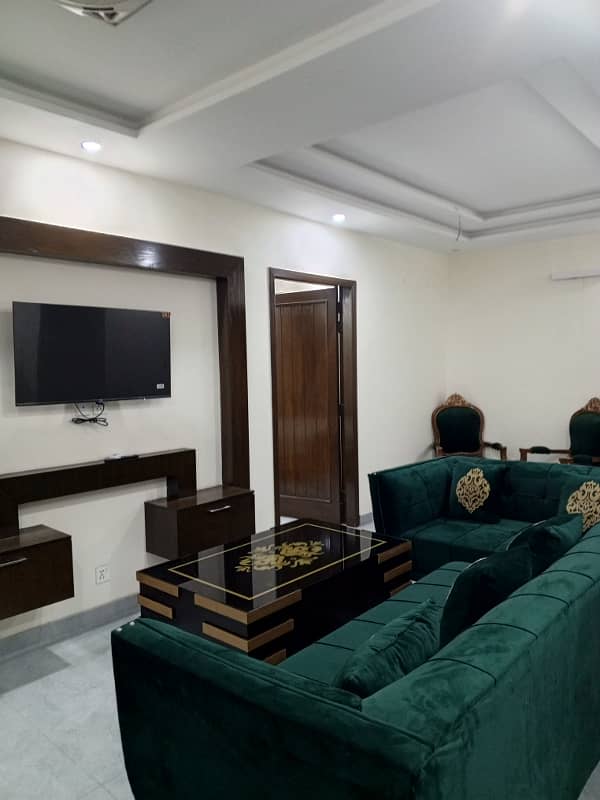 One Bed farnish apartment available for rent sector D Bahria town Lahore 3