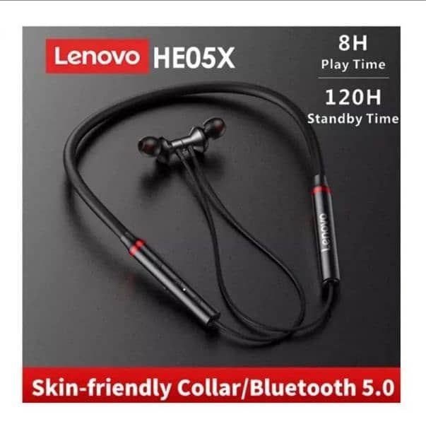 Original Branded Lenovo He05X Bluetooth Neckband High Quality for sale 0