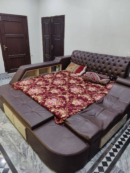 Modern king sized bed along with spring mattress 1