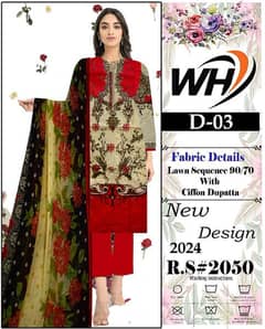 new ladiees unstitched lawn soot 0