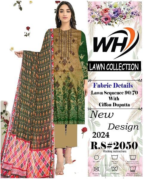 new ladiees unstitched lawn soot 10