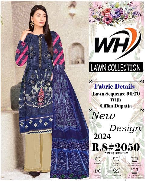 new ladiees unstitched lawn soot 14