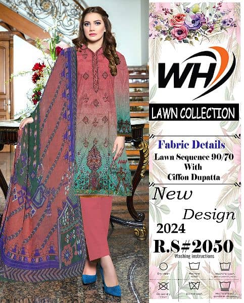 new ladiees unstitched lawn soot 15