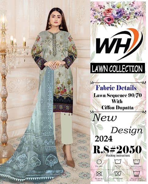 new ladiees unstitched lawn soot 17