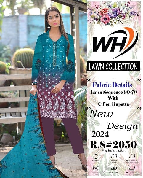 new ladiees unstitched lawn soot 18