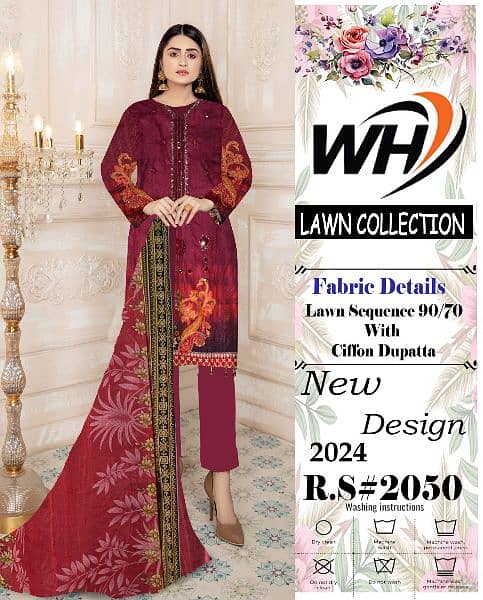 new ladiees unstitched lawn soot 19