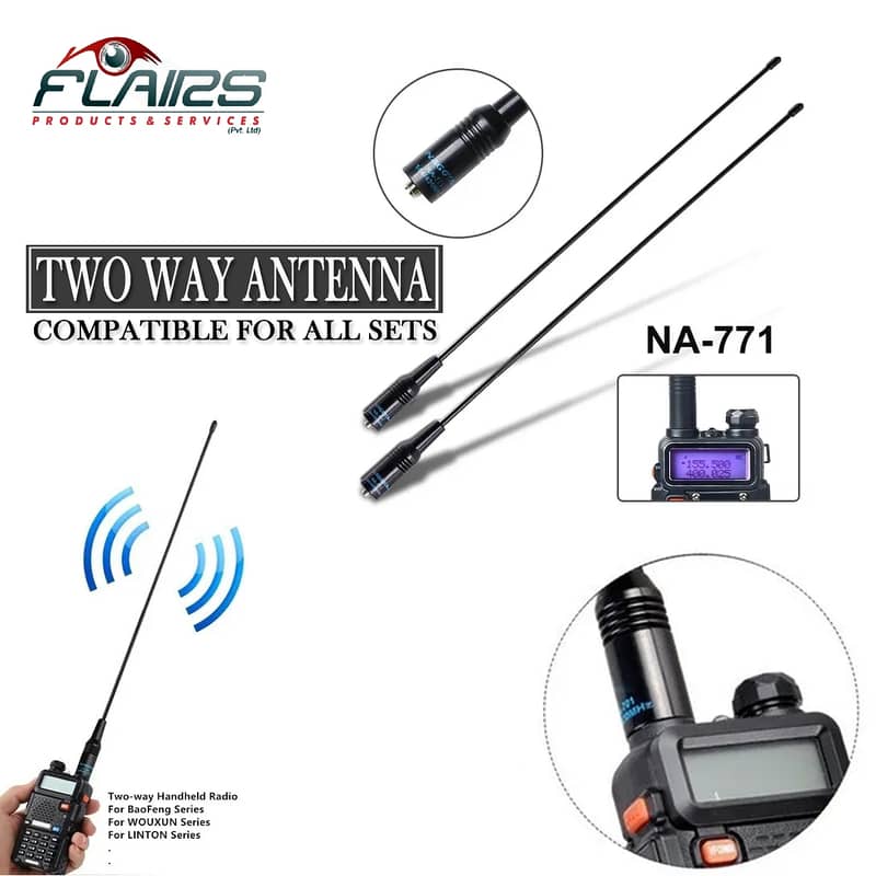 UHF VHF Antenna HYT Antenna flexible, Long Steel Antenna walkie talkie 10