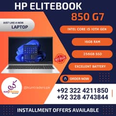 HP EliteBook 850 G7, i7 10th Gen, 256GB SSD, 16GB RAM, Windows 11