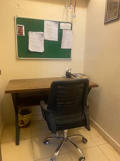 study table with chair & board
