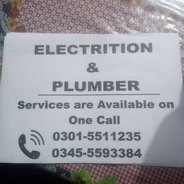 Electricion plumber ka kam new aor purany gron. 1