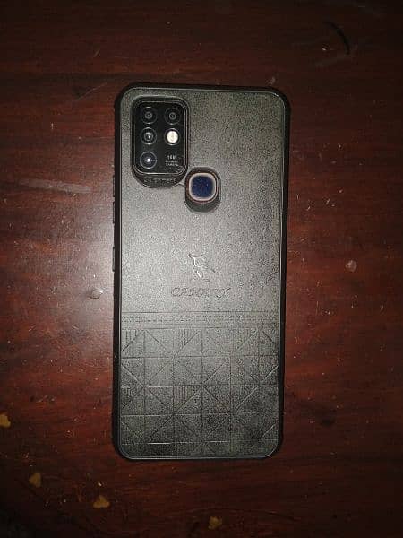 infinix hot 10 with box and original infinix charger protector cover 3