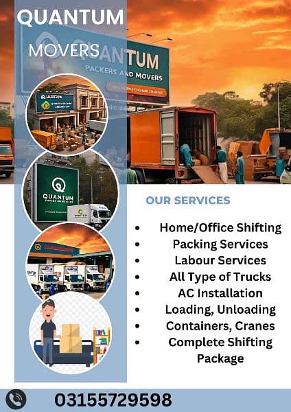 Quantum Movers | Trucks, Labour, Packing Services For House Shifting 2