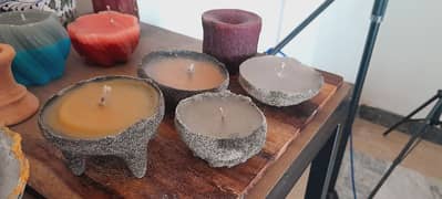 Unique fragrant Sand Candles, always in a different design.