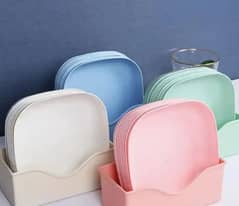 10 Pcs plates with stand