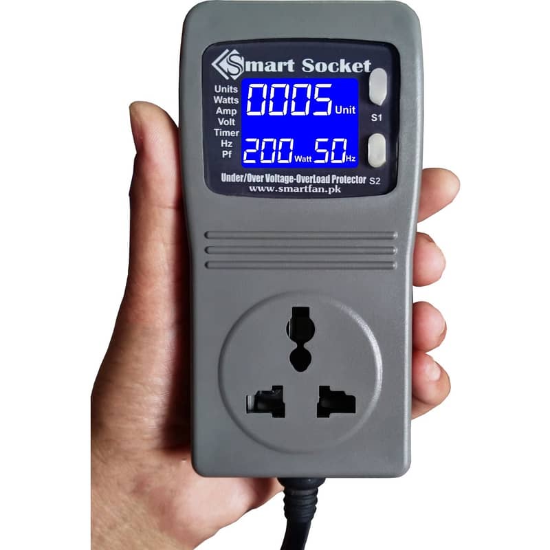 Smart Socket Muhafiz(unit,Watt,Hz,Sec Timer,Volt,Amp and P. f) 1