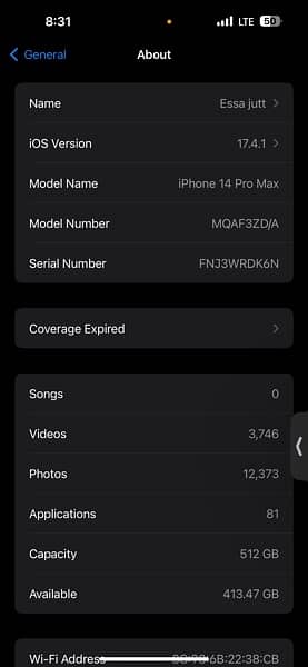 IPhone 14 pro max 512gb pta approved 3