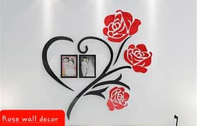 Rose wall hanging art calligraphy 0