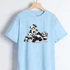 1 PC cotton printed unisex T-shirt -sky blue 0