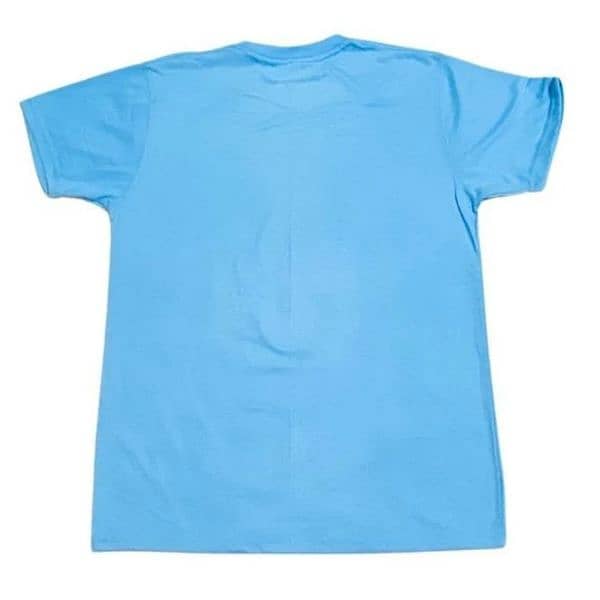 1 PC cotton printed unisex T-shirt -sky blue 1