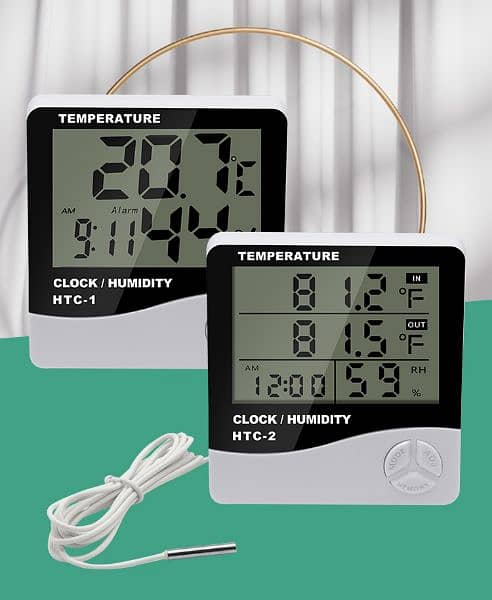 LCD Digital Incubator Temperature Humidity Meter HTC-1 HTC-2 Hom 0