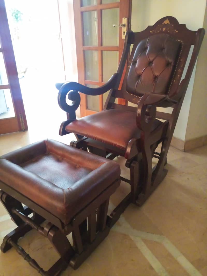 Rocking chair with footrest 2