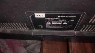TCL 43 inch led tv with original remote