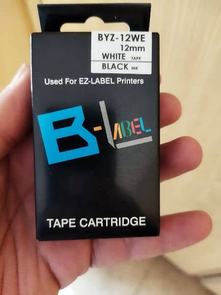 9mm & 12mm Toner refill cartridges Casio label printer yellow on black 12
