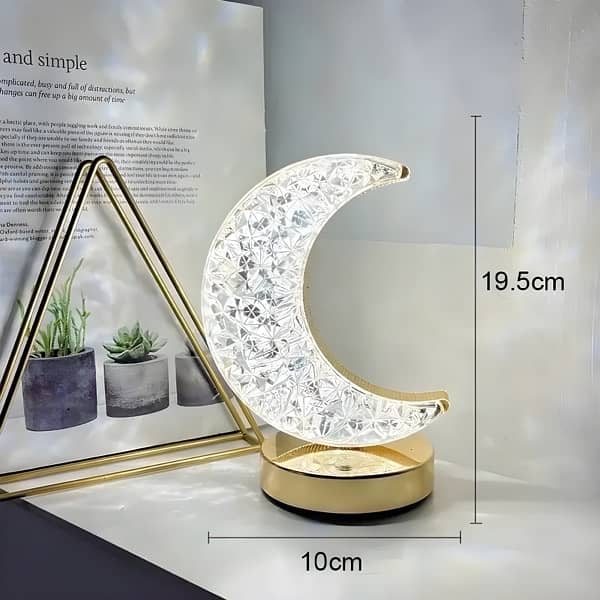 Moon Lamp: Crystal Touch Night Light | USB LED Ambient Table Lamp 8
