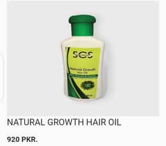 Natural growth hair oil