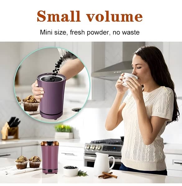Portable Mini stainless steel Coffee Bean Grinder - Spices Crusher 7