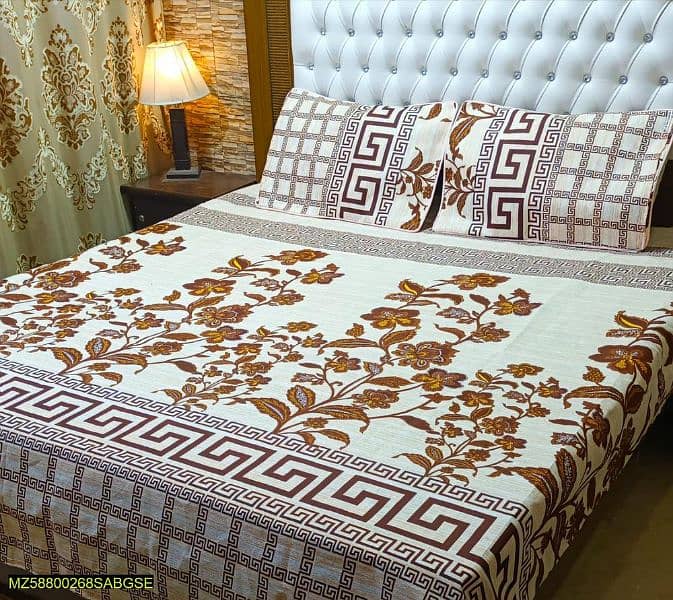 Cotton Printed Double Bedsheet 1