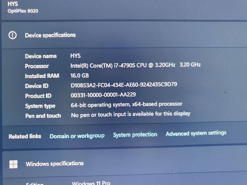 Dell optiplex 9020 i7 4th generation 16GB ram pc 1