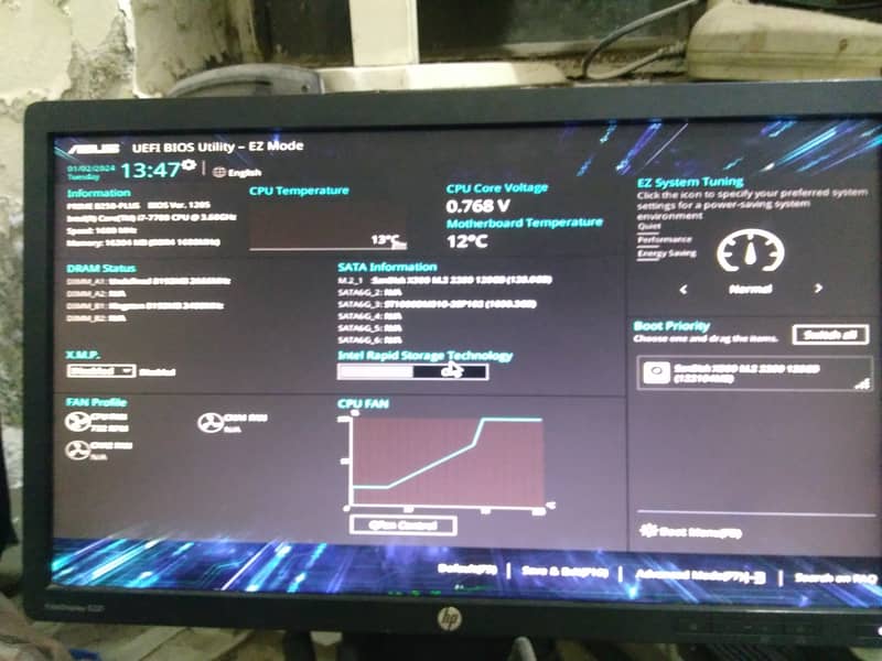 cpu  intel  i7-7700 + ASUS PRIME B250-PLUS motherboard 2