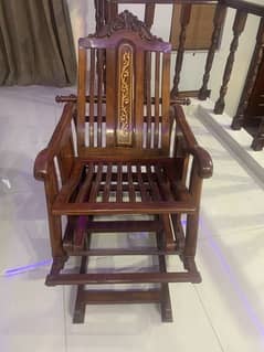 Wooden Rocking Chair +  Centre Table and chairs for Sale