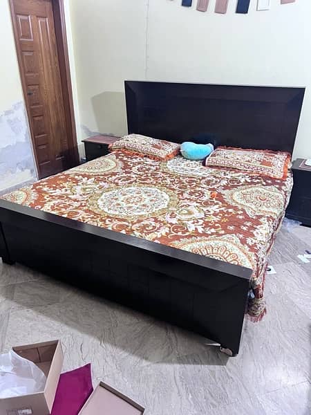 bed set / king size / wooden bed without mattress 0