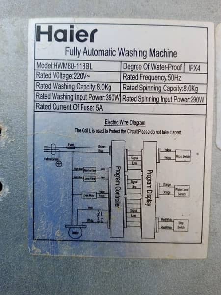 haier fully automatic 8kg machine 1