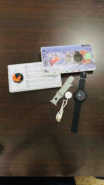 Gt 9 smartwatch round dial boxpack 9