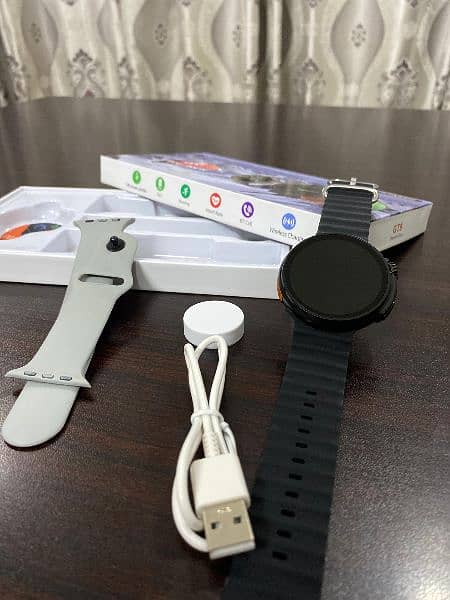 Gt 9 smartwatch round dial boxpack 10