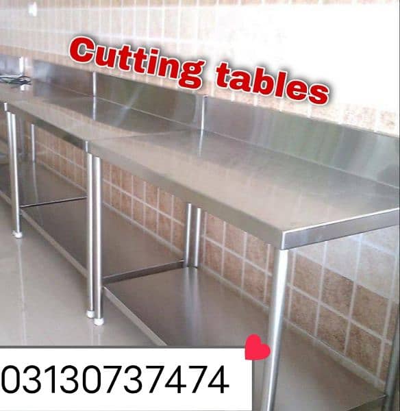 steel working table washing sink commercial fast food pizza restaurant 5