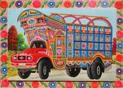 Wall painting Pakistani truk arts