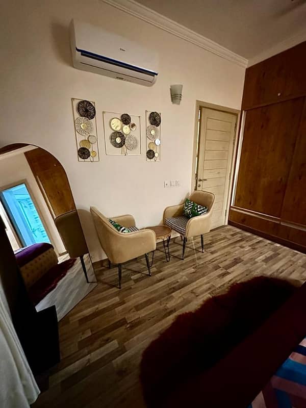 brand new luxery leatest vip furnished 1 bed living appartement available for sale in shahkam Chowk near bahria town road near DHA EME Lahore by fast property services real estate and builders lahore with original pics vip furnished Unfurnished 10