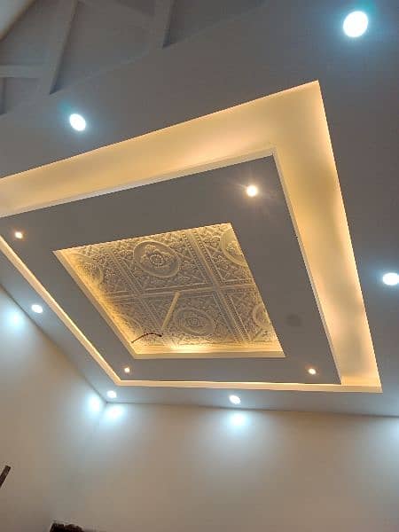 false Ceiling / pop ceiling / gola border / wall design 0