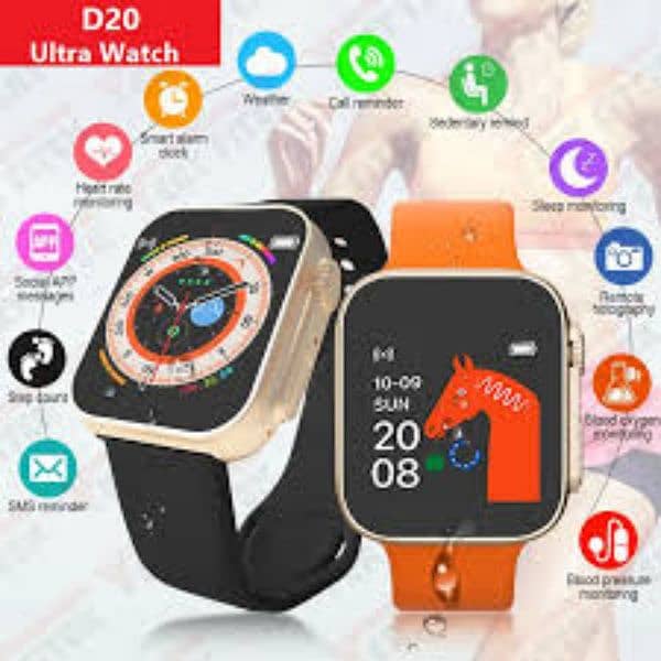 D20 Ultra Fitness Bracelet Blood Pressure Bluetooth Smart Watch 10