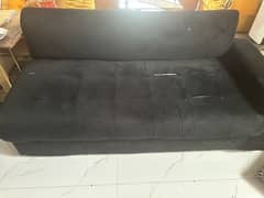 L shape sofa black colour