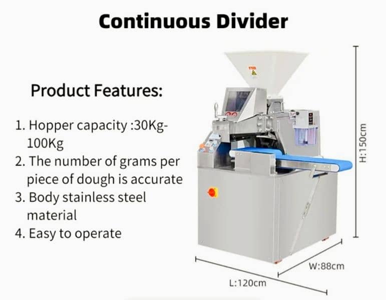 Dough Divider Machine imported 2 pocket 4500 piece/hours 2
