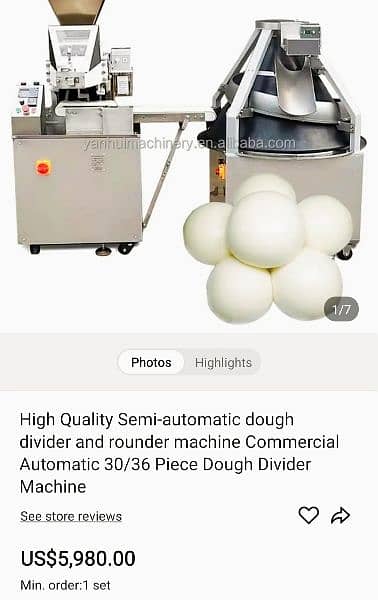 Dough Divider Machine imported 2 pocket 4500 piece/hours 8