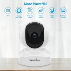 Wansview WiFi Security Camera with 2k resolution 360 View, 2 way audio